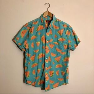 Arizona Jean Company watermelon print button down men’s Large